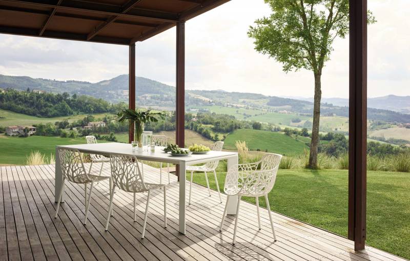 Table de jardin design en aluminium collection 