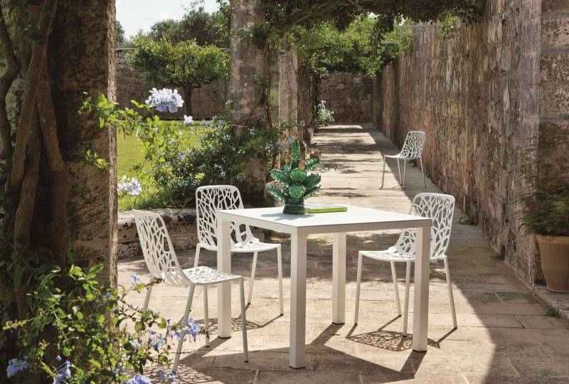 chaise design en aluminium, haut de gamme, pour l'extérieur, Aubagne