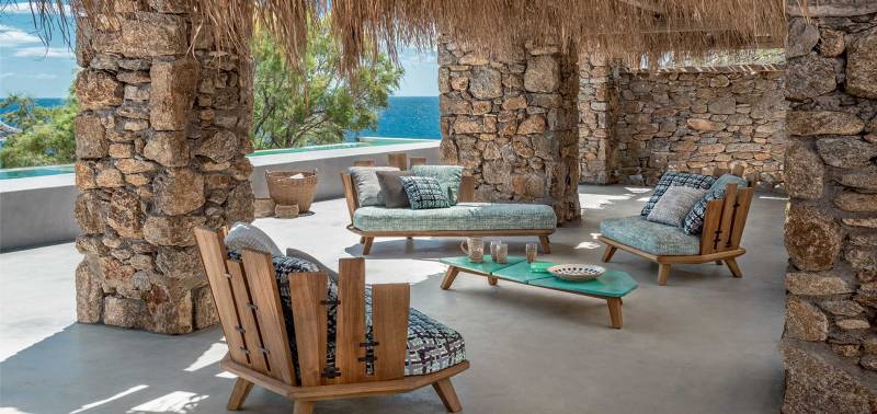 fauteuil de jardin contemporain, collection RAFAEL par Ethimo, fabricant italien haut de gamme, Marseille