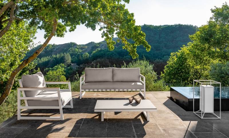 canapé de jardin design, contemporain, haut de gamme, ALABAMA ALU par Talenti, Aix-en-Provence
