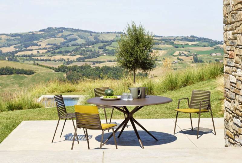 table de jardin, d'extérieur, design, en aluminium, haut de gamme, Aix-en-Provence