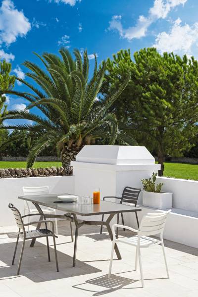 fauteuil de jardin en aluminium, empilable, haut de gamme, Aubagne