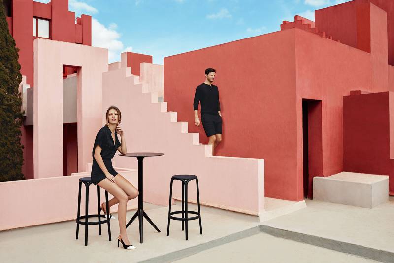 tabouret de bar design, empilable, pour l'extérieur, Aubagne